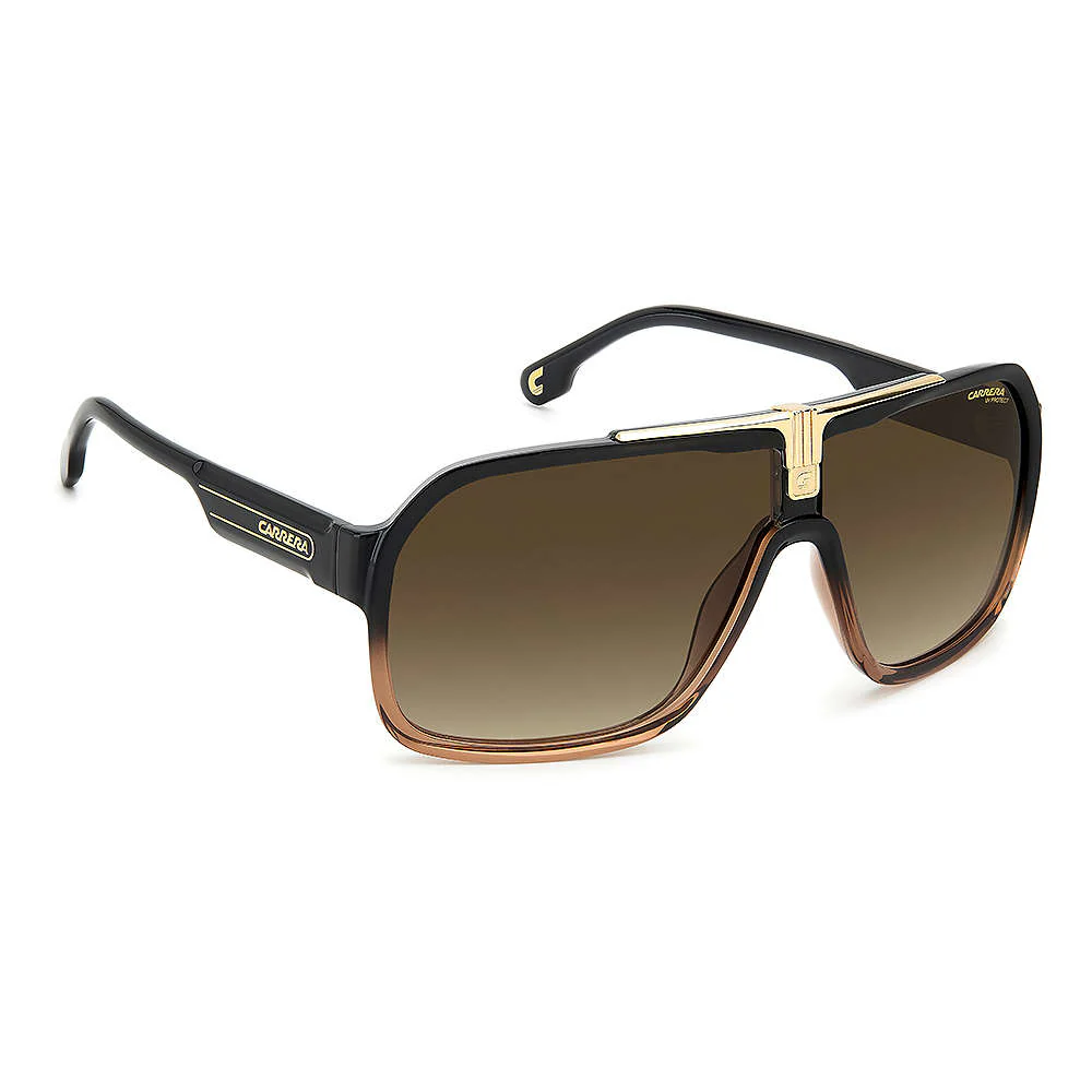1014 Mens Brown-Gradient Navigator Sunglasses - Image 3
