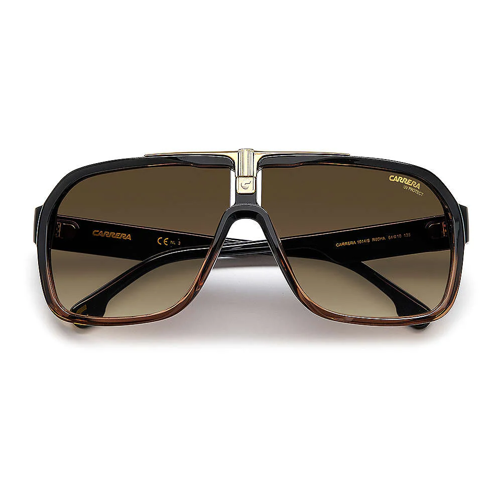 1014 Mens Brown-Gradient Navigator Sunglasses - Image 4