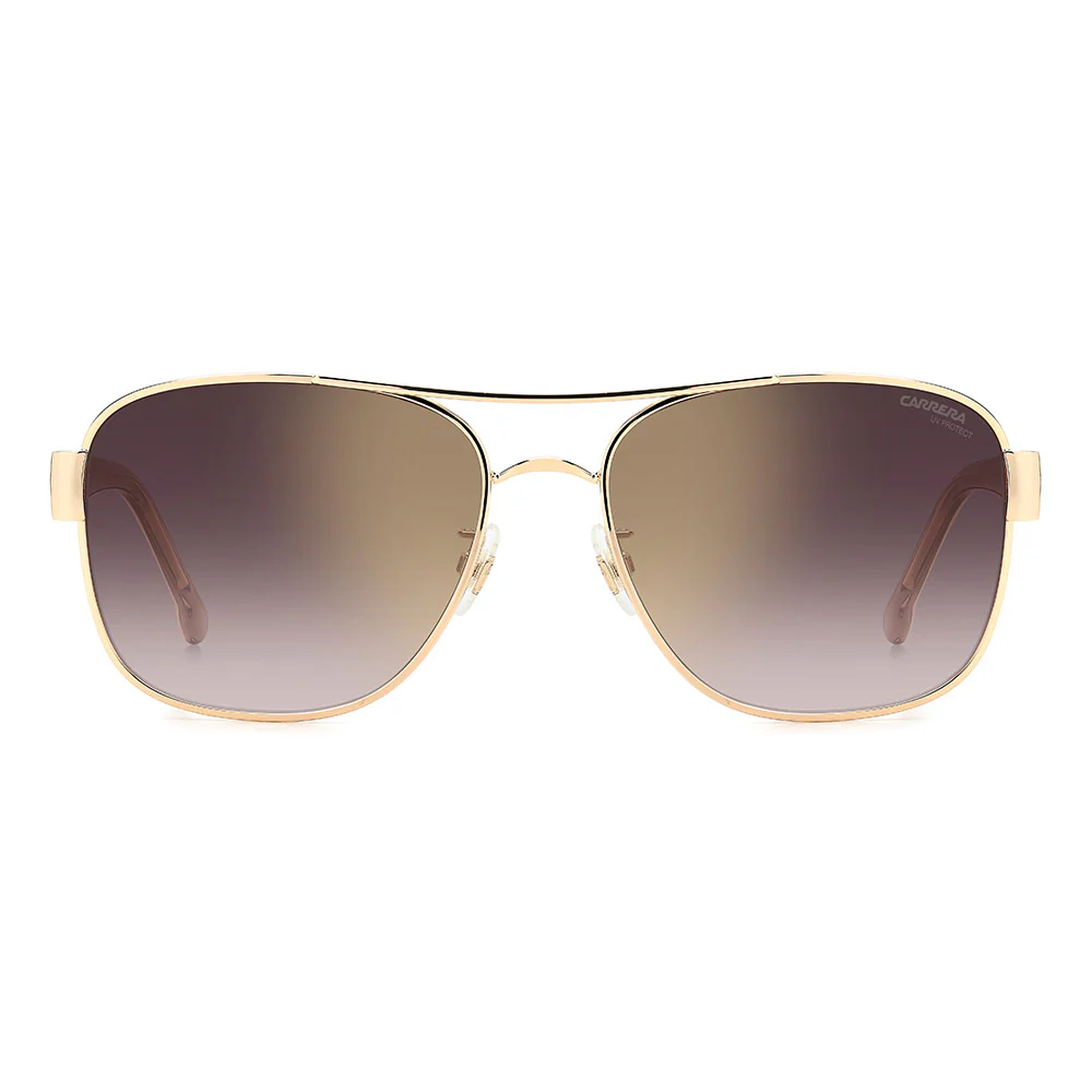 3042 Gold Rim Women's Rectangular Sunglasses - Image 3