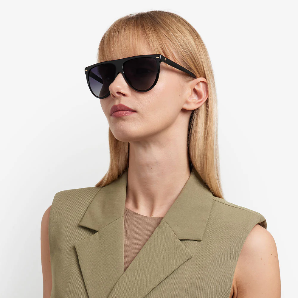3055 Women's Gradient Sunglasses with Contrast Insert - Image 12