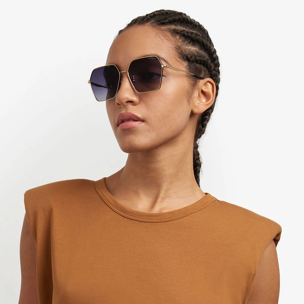 3057 Women's Hexagonal Sunglasses with Gradient Lenses - Image 7